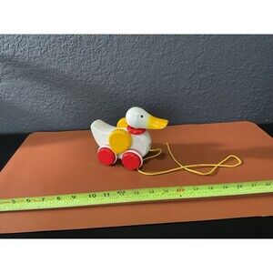 Brio Pull Along Wooden Duck w/ Moving Wings & Head